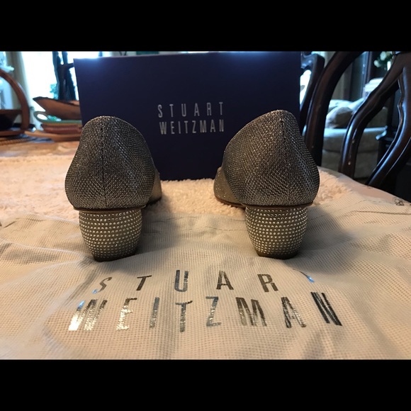 Stuart Weitzman Pocoglobe Platinum Noir Size 9N - Picture 7 of 13